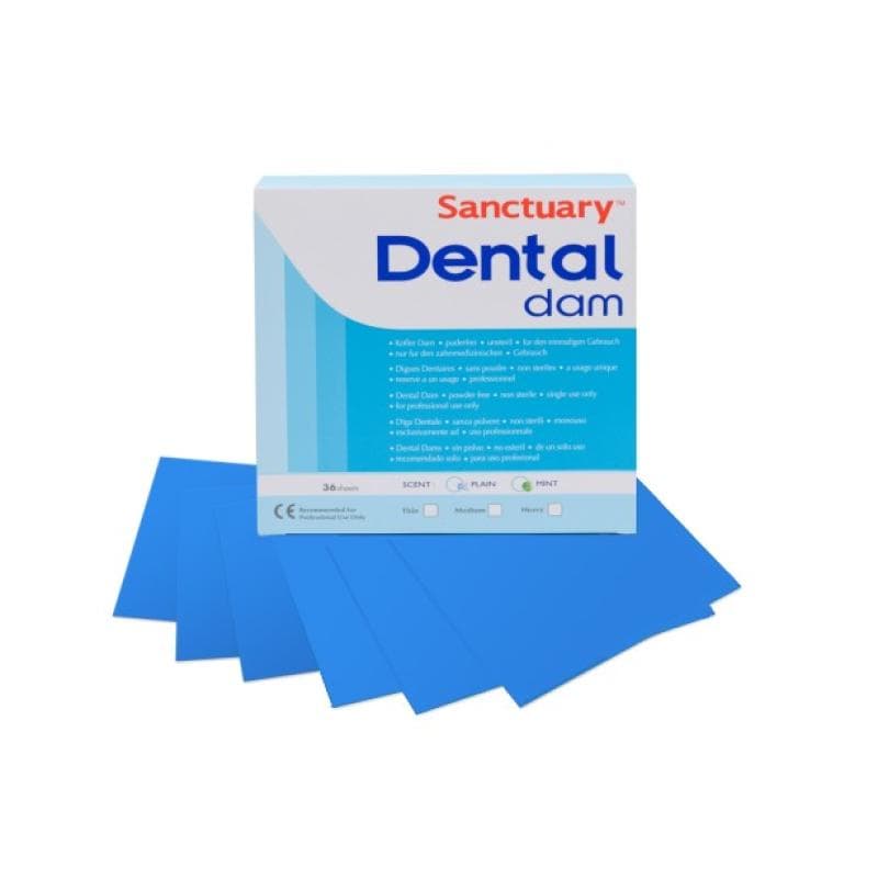 Rubber Dam Sheets Plain Blue Medium 5*5