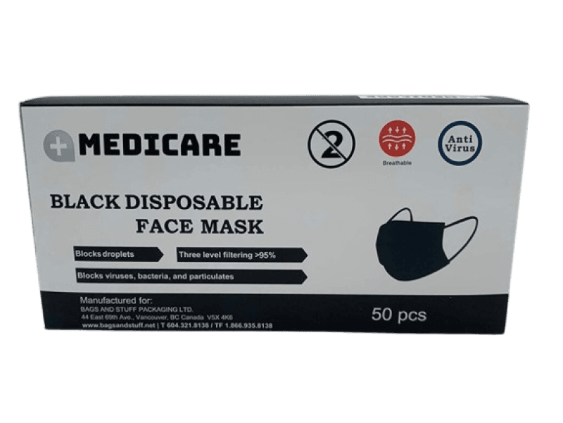 Medicare Mask Black - Single Pack