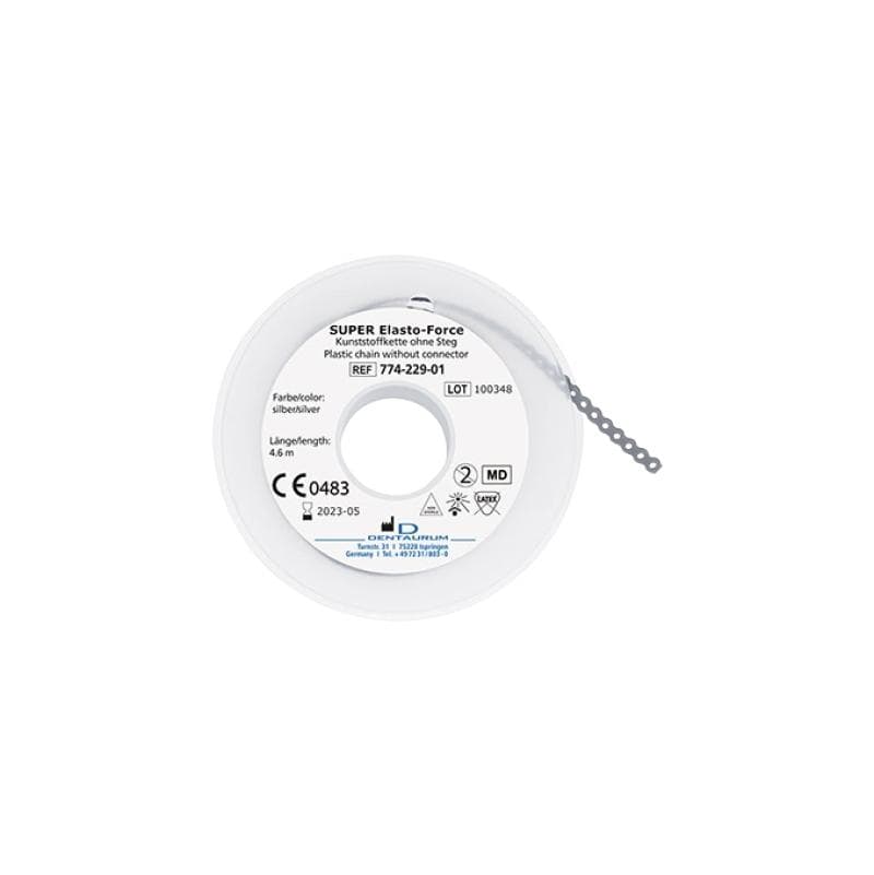 Elasto - Force Plastic Chain Without Connector Silver 4.5 m