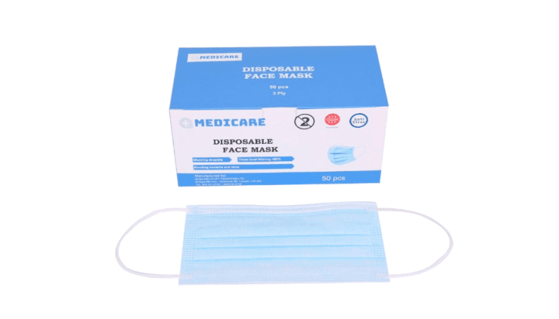 Medicare Single Pack Ear Loop Mask Blue