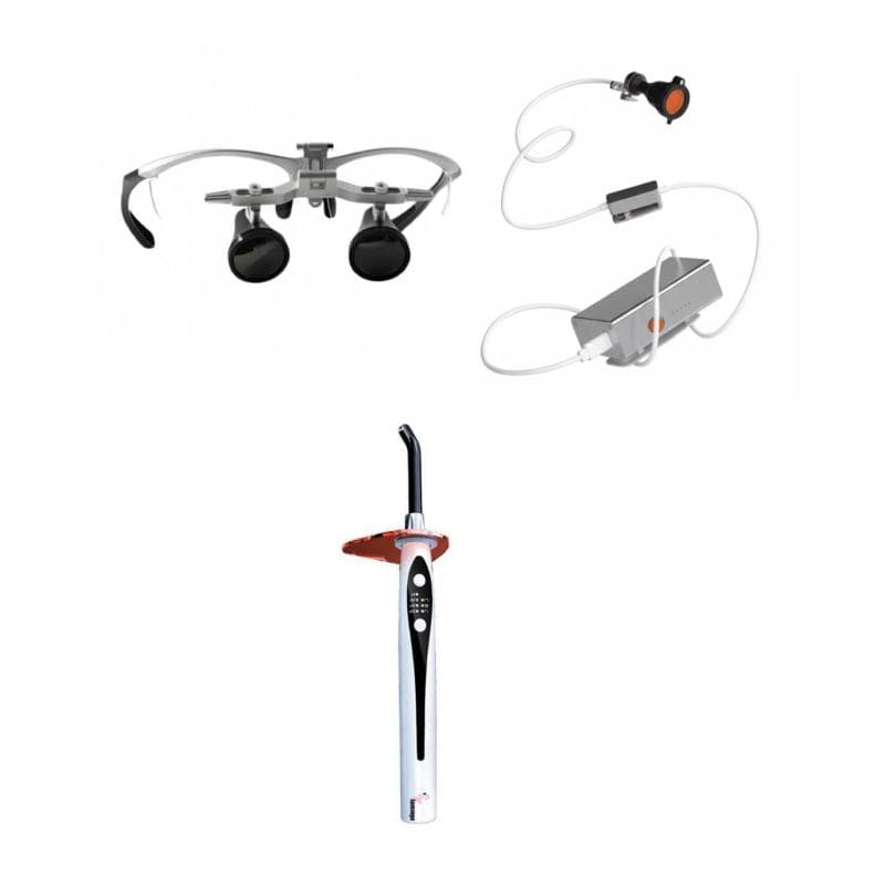 Brilliance Loupes + Soft Touch Headlight + Flamingo Light Cure