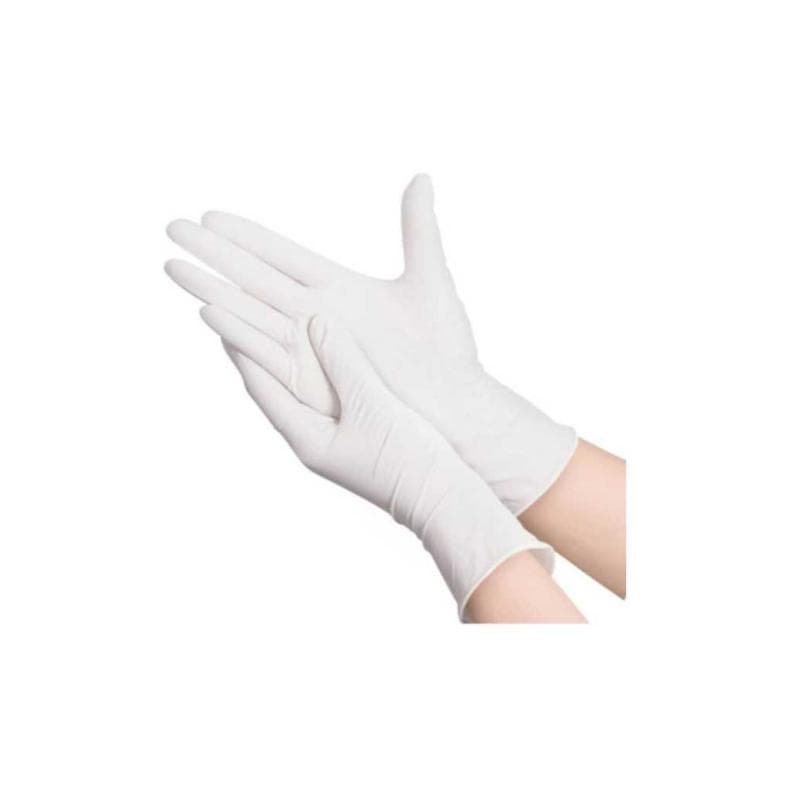 Latex Gloves Powder Free Large White