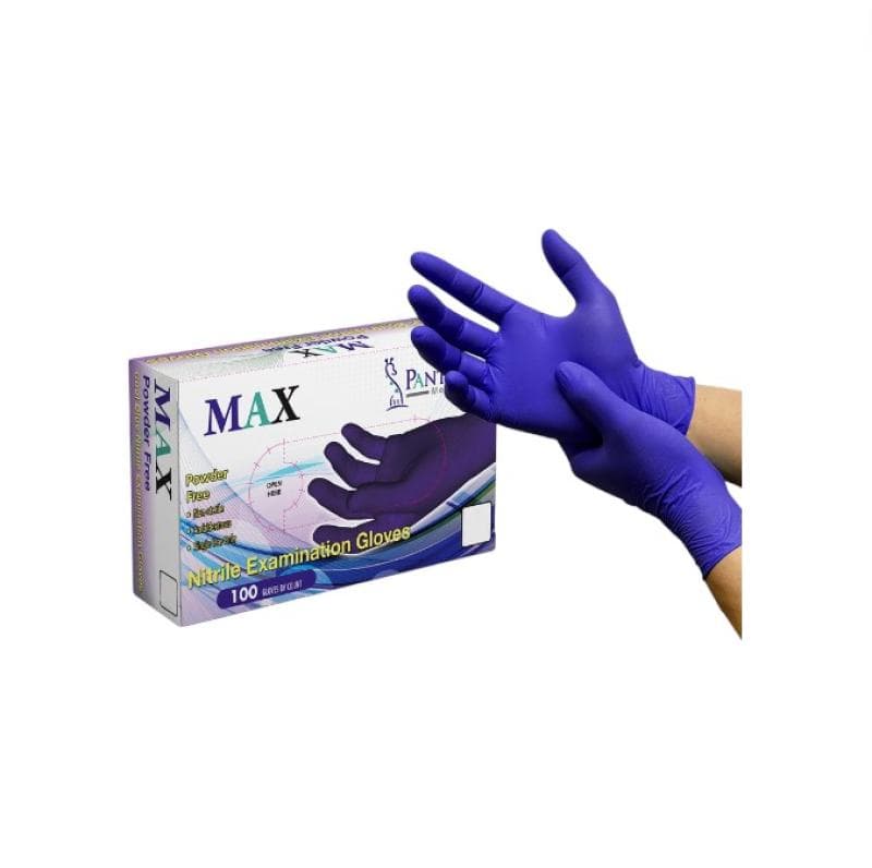 Max Nitrile Gloves Powder Free Small Blue