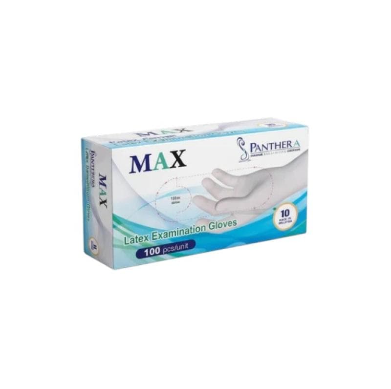 Max Latex Examination Gloves Powdered Large White