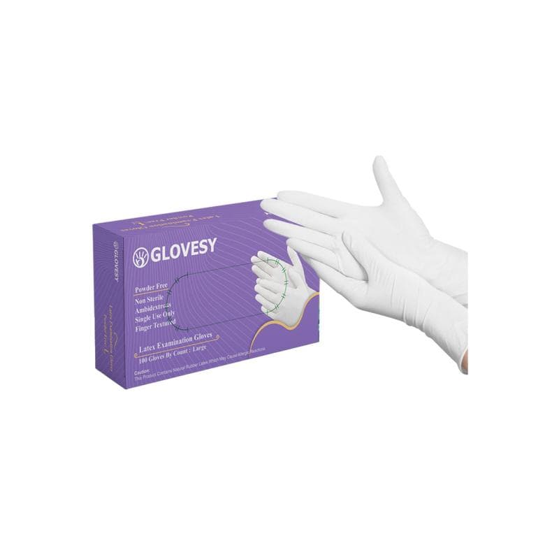 Glovesy Latex Examination Powder-Free Large White