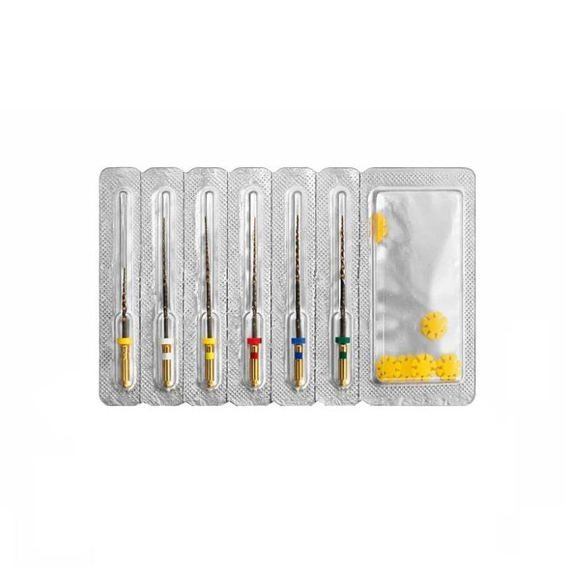 Blu B Flex Gold Blister Rotary Files Assorted 6 Files 17-08-15-03-20-04-25-04-30-04-35-04 - 31 mm
