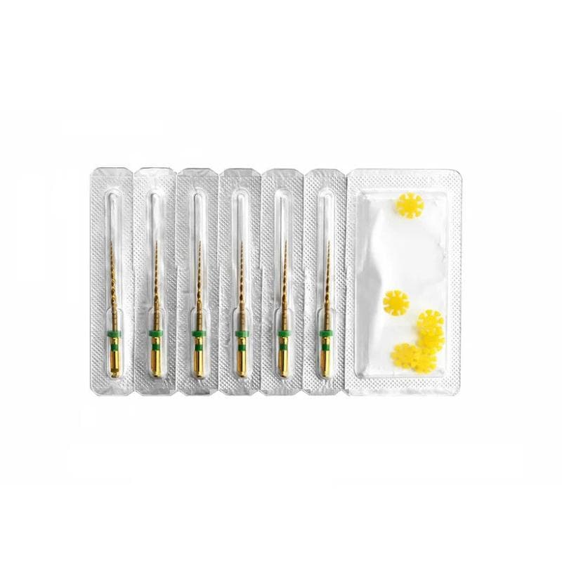 Blu B Flex Gold Blister Rotary Files Refill 6 Files #35-04 - 25 mm