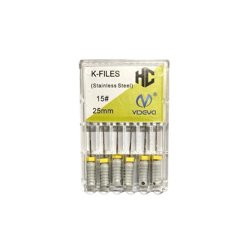 Videya Stainless Steel K-Files #15 - 25 mm