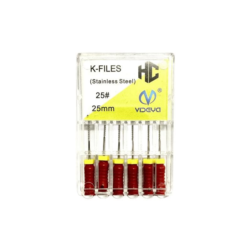 Videya Stainless Steel K-Files #25 - 25 mm