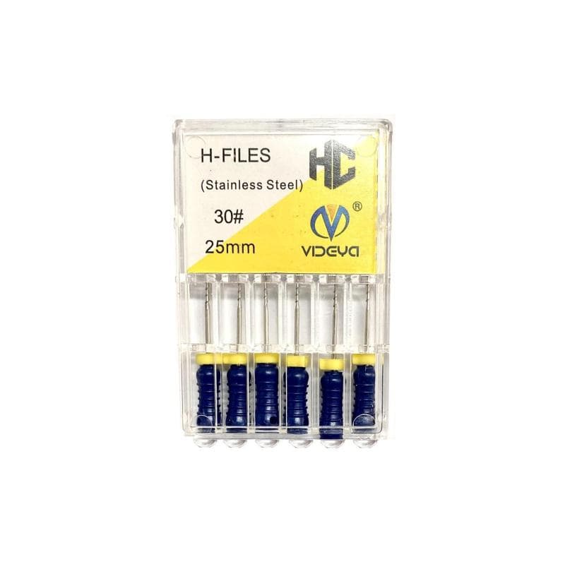 Videya Stainless Steel H-Files #30 - 25 mm