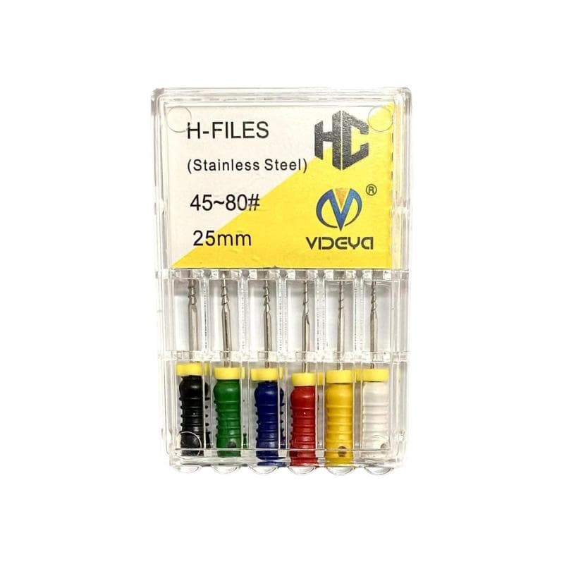 Videya Stainless Steel H-Files #45-80 - 25 mm