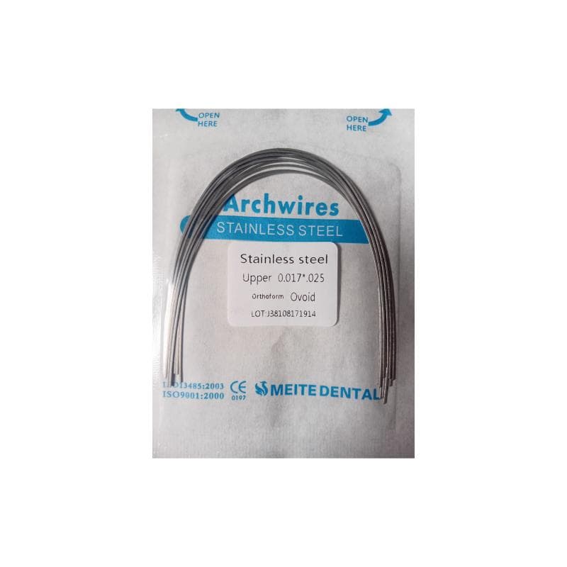 Stainless Steel Ortho Wire Round Upper 0.017 x 0.025 inch