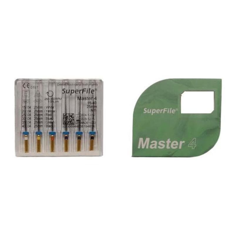 NiTi Master 4 Rotary Files Assorted Kit #15-40 - 25 mm