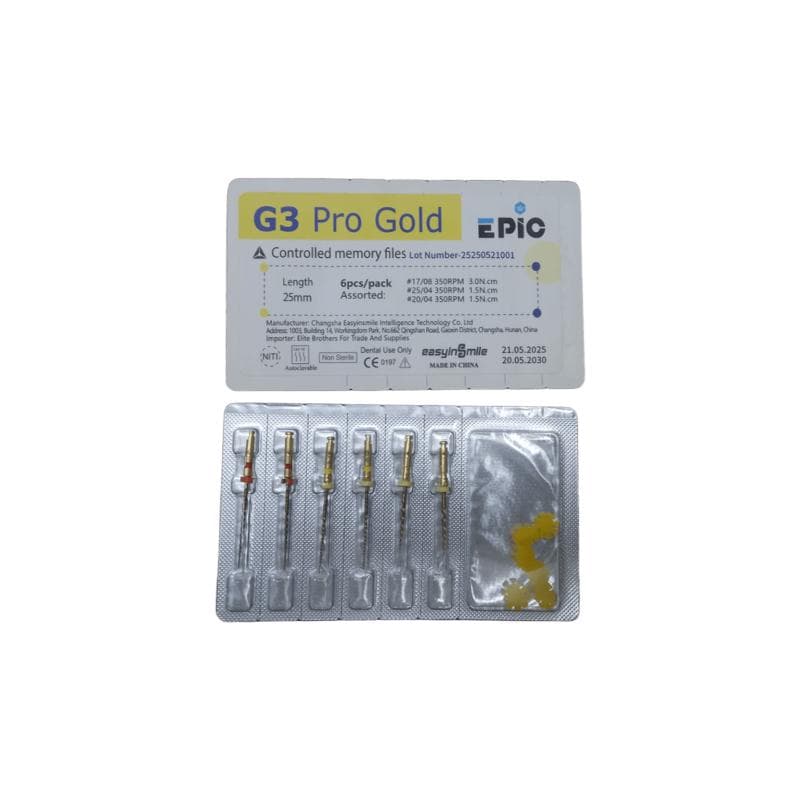 G3 Pro Gold Rotary Files System 3 - 6 Pcs