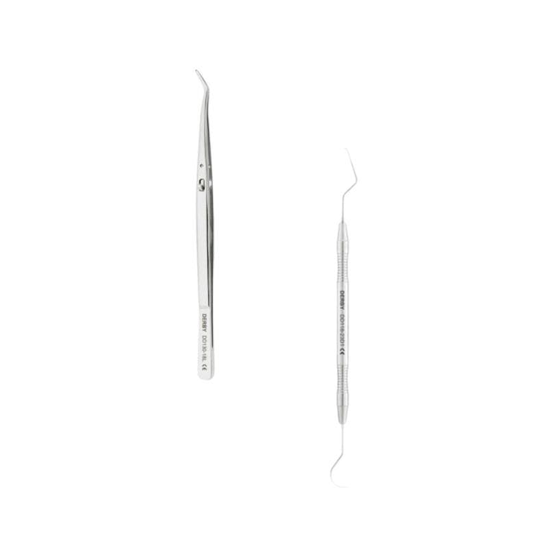10 x Tweezer Plier Self Locking Fig.18L + 5 x Explorer Double Ended Instrument Fig.23-17 Free