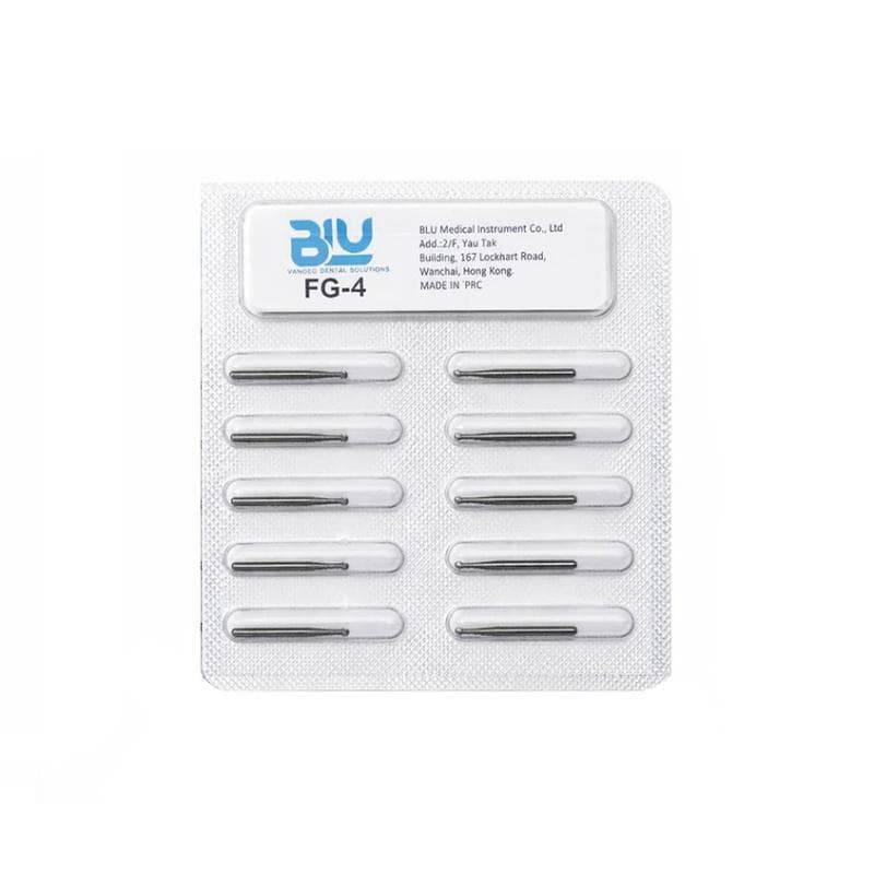Blu Carbide Burs FG4