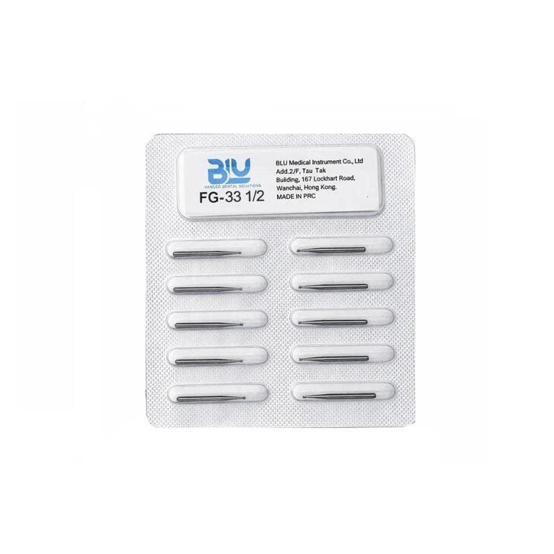 Blu Carbide Burs FG33 1-2