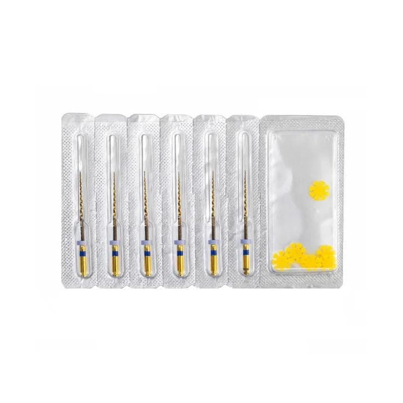 5 x Blu B Flex Gold Blister Rotary Files Refill 6 Files #30-04 - 25 mm + 1 Free