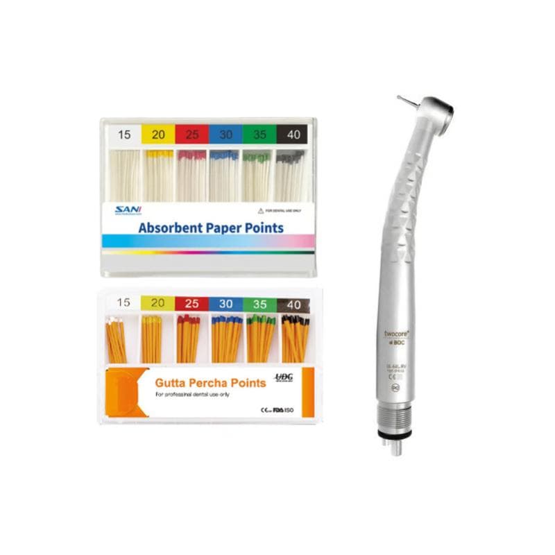 10 x Sani Paper Point Any Size + 10 x Gutta Percha Any Size + Perfect Contra High Speed FREE