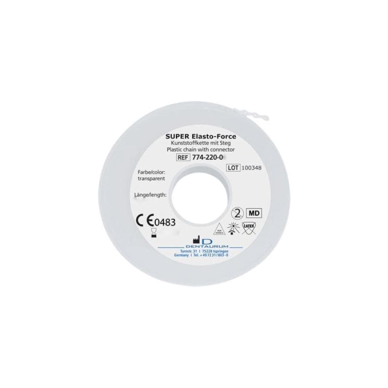 Memory Chain Super Elastic Force With Connector Transparent 4.5 m